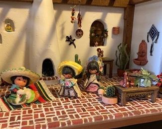 Artist Made DeGrazia Shadow Box Scene