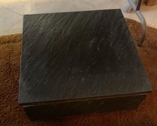 Heavy Slate Pedestal Cab 9.5 x 20.5x20.5in HxWxD