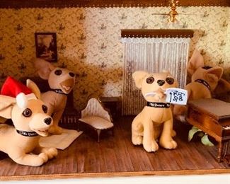 Artist Made Chihuahua Shadow Box Scene