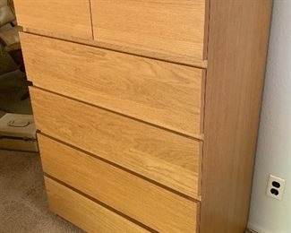Vintage Oak 6 Drawer Dresser 48x31x19in HxWxD