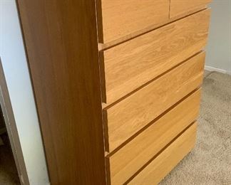 Vintage Oak 6 Drawer Dresser 48x31x19in HxWxD