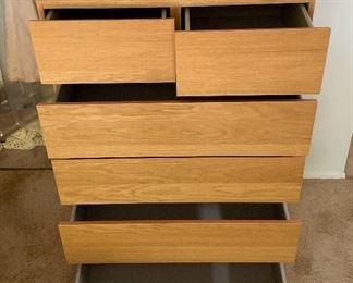 Vintage Oak 6 Drawer Dresser 48x31x19in HxWxD