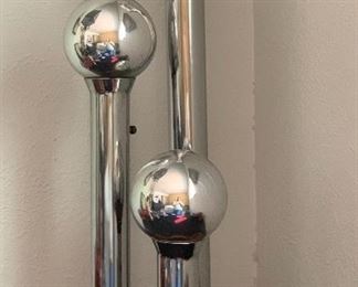 Artist Made Chrome Tailpipe Lamp 29in H