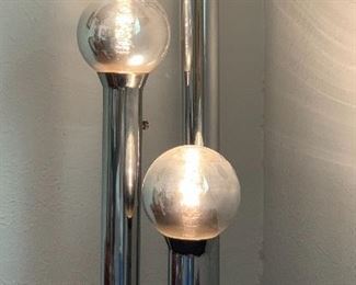 Artist Made Chrome Tailpipe Lamp 29in H