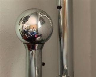 Artist Made Chrome Tailpipe Lamp 29in H