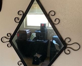 Wrought Iron Diamond Mirror
