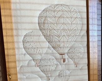 Original Art Stitched Hot Air Balloons