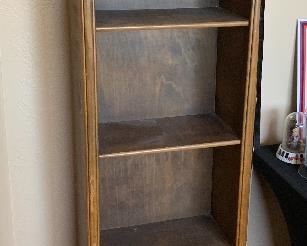 Walnut Wood Cabinet 64x16x9in HxWxD