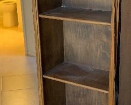 Walnut Wood Cabinet 64x16x9in HxWxD