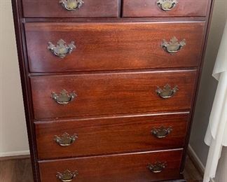 Vintage Mahogany 6 Drawer Dresser 48x34x19in HxWxD