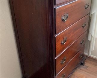 Vintage Mahogany 6 Drawer Dresser 48x34x19in HxWxD