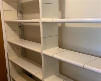 AS-IS UMBO Space Age MCM Kay Leroy Ruggles White Modular Shelf unit for Directional 73x98x12inH HxWxD