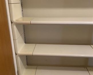 AS-IS UMBO Space Age MCM Kay Leroy Ruggles White Modular Shelf unit for Directional 73x98x12inH HxWxD