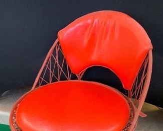 1960s Fiberglass Chair Pre Russell Woodard RED