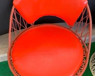 1960s Fiberglass Chair Pre Russell Woodard RED