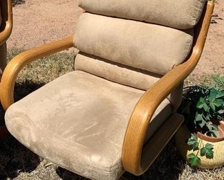 Oak Bentwood Rolling Chair