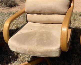 Oak Bentwood Rolling Chair