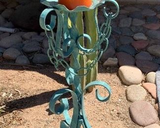 Wrought Iron Candle Holder Lg