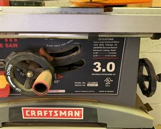 Craftsman 137.248830 Table Saw