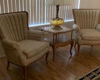 Vintage Channel Back Wood Framed Chair #1 36x29x32in HxWxD
Vintage Channel Back Wood Framed Chair #2 36x29x32in HxWxD