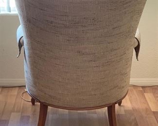 Vintage Channel Back Wood Framed Chair #2 36x29x32in HxWxD