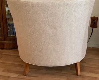 Vintage Upholstered Wood Accent Chair 31x29x31in HxWxD