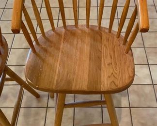 2 Swivel Bar stools PAIR 41x19x19in 30in Seat Height