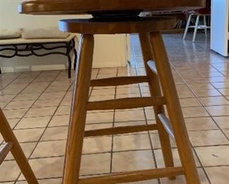 2 Swivel Bar stools PAIR 41x19x19in 30in Seat Height