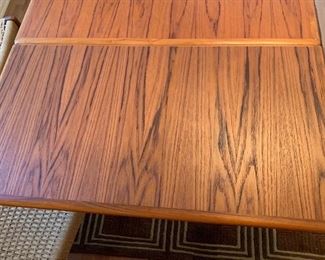 Arne Vodder Sibast Danish Modern Teak Dining Table Draw Leaf	29x39x55-96in HxWxD