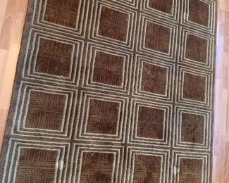 60x96 Contemporary Hand Knotted Wool Rug 60x96in HxWxD
D