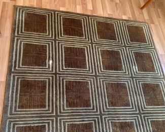 60x96 Contemporary Hand Knotted Wool Rug 60x96in HxWxD