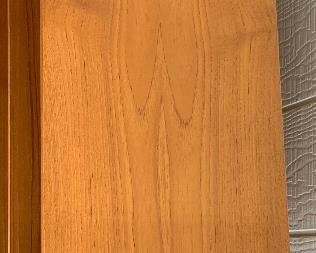 Teak Veneer Short Bookshelf 29x32x12.5 HxWxD