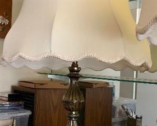 Vintage Glass & Metal Lamp #2