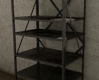 Sturdy metal garage shelf