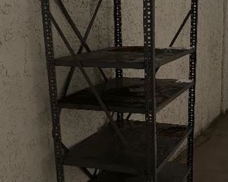 Sturdy metal garage shelf