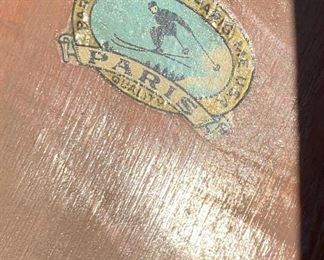 Antique Paris Hickory Snow Skis