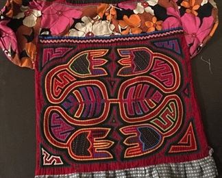 Just look at the Vibrant colors in the Vintage hand made San Blas Indian Mola