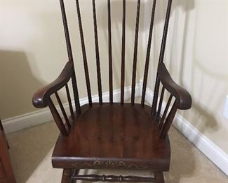 Vintage hand painted rocking chair