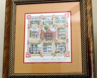 GALVESTON HISTORICAL FOUNDATION HOMES TOUR FRAMED PRINT