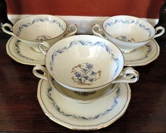 CREAM SOUP BOWLS ROYAL TETTAU GERMANY US ZONE