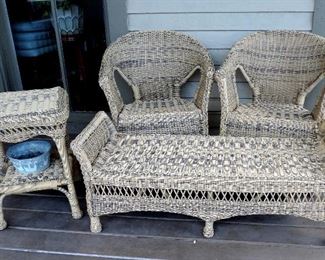 RESIN WICKER SET