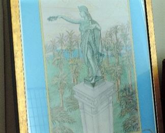 GALVESTON HERO'S MONUMENT FRAMED ART