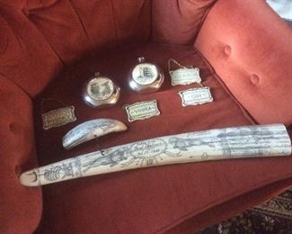 Reproduction schrimshaw. Made in England. 1960s 