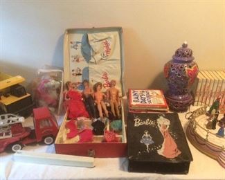 Buddy L truck,,barbies