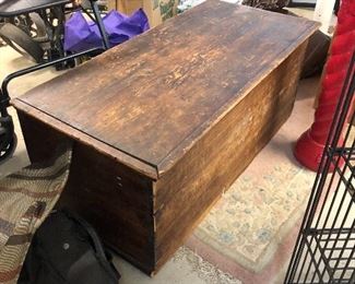 Antique pine trunk