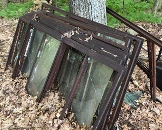 Rusty gold- actually old steel window frames if u can get creative