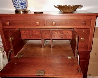 A TRULY WONDERFUL ANTIQUE PIECE--A CHERRY BUTLER'S DESK
