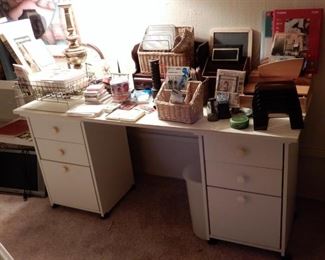 DESK AND ALL THE GOODIES