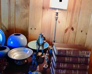 ANTIQUE BOOKS AND GREAT POTTERY