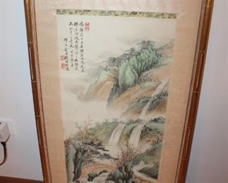 Vintage Chinese ink wash painting (A.D. 1888)